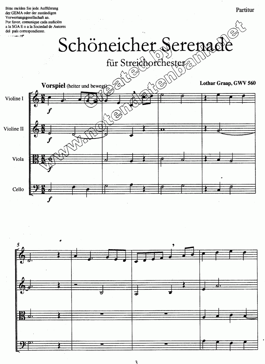 Schöneicher Serenade - Muestra de música