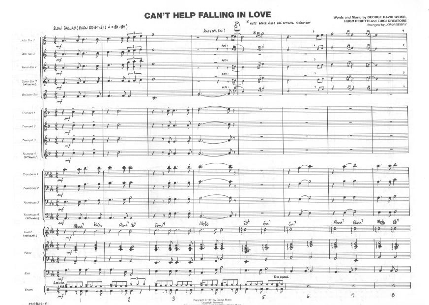 Can't Help Falling in Love - Muestra de música