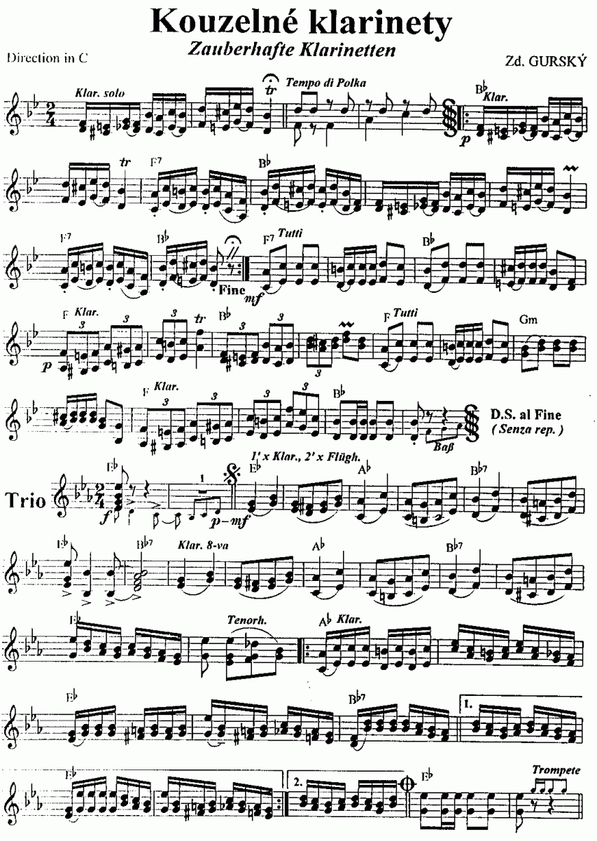 Kouzelne Klarinety (Zauberhafte Klarinetten) - Muestra de música